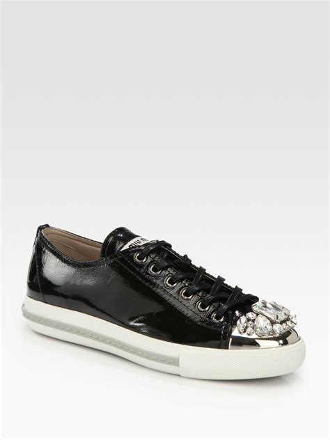 miu miu patent leather sneakers|Miu Miu Patent Leather Sneakers .